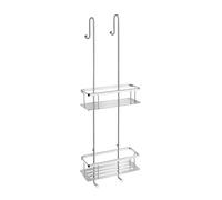 Chrome Hanging Shower Double Basket Caddy with Hooks Smedbo UK Silver One Size