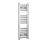 Chrome Heated Towel Rail Radiator 250mm Wide Flat Ladder for Stylish Bathroom (250 x 800 mm)