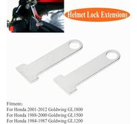 Chrome Helmet Strap D-for RING Lock Extension for Honda GL1800 GL1500 GL1200 (2001-2012, 1988-2000, 1984-1987) - Stainless Steel, 3.5" L x 1.25" W, 1/8" Thick, 1 Pair