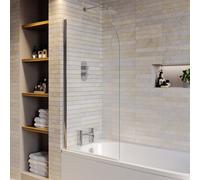 Chrome Hinged Shower Bath Screen 1450 x 775mm - Taurus