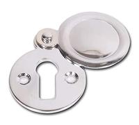 Chrome Keyhole Swing Cover/Rose Escutcheon Traditional Victorian Style