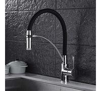 Chrome Kitchen Faucet - 360° Swivel Pull-Down Mixer Tap with Aerator Deck-Mounted Sink Faucet Modern Design for Home & Restaurant & Stylish Grifo de Cocina.