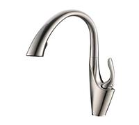 Chrome Kitchen Faucet with Pull Down Sprayer, Hot & Cold, Retractable Rotatable Sink Mixer, 2 Spray Modes, Single Handle, Single Hole Design, Modern Kitchen Upgrade