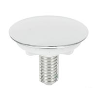 Chrome Kitchen Sink Tap Hole Cover ABS Plastic Basin Overflow Hole Blanking Round Stopper Plate Bathroom Basin Insert Replacement 49Mm Diameter