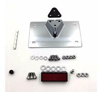 Chrome Layback License Plate Mounting Kit for Harley Davidson license plate up to 7-1/4" x 4-1/4" (Softail Deluxe FLSTN/CVO Softail Deluxe FLSTNSE/SuperLow XL883L)