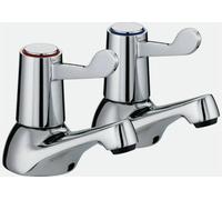 Chrome Lever Basin Taps Pair Of Bathroom Sink Taps For Basin Hot And Cold Water