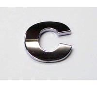 Chrome Look Letter C Car Decal / Badge - Comes with Self Adhesive Back