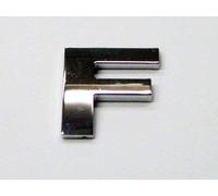 Chrome Look Letter F Car Decal / Badge - Comes with Self Adhesive Back