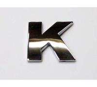 Chrome Look Letter K Car Decal / Badge - Comes with Self Adhesive Back