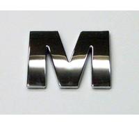 Chrome Look Letter M Car Decal / Badge - Comes with Self Adhesive Back