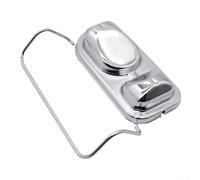 Chrome Master Cylinder Cover Cap Single Bail 2.75x5.75in | Fits single bail cylinders, 2.75x5.75 inch size, metal alloy build, finish, dust protection