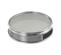 Chrome Mesh Sieve 20cm Diameter for Sample and Medicine Testing, 304 Stainless Steel Bottom Screen with Various Mesh Aperture Sizes from 10 to 100 (60 Mesh)