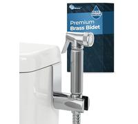 Chrome Metal Bidet Sprayer | Universal T Adapter | Perfect Toilet Paper Replacement | No Leak, DIY Installation, Built to Last with Stainless Steel and Brass