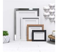 Chrome Mirror 70x50cm Frame for A2 Picture - Classic Range Photo Picture Poster Frames with White Mount