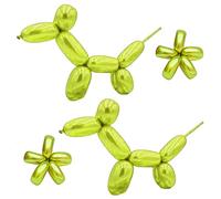 Chrome Modelling Balloons Long Metallic Light-Green Balloons 260q Twisting Balloons Animal Making Balloons for Clown Birthday Party Wedding Party Decoration 25 Pack.