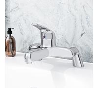 Chrome Modern Design Deck Mounted Bath Filler Tap Nes Home Silver One Size