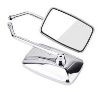 Motorcycle Handlebar Mirrors Motorcycle Rear View Mirrors Motorcycle Handebar Side Mirror 2Pcs Motorcycle Street Bike Modified Square Rearview Mirror Rear View Side Mirrors Chrome