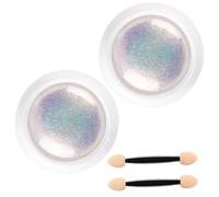 Chrome Nail Powder Mermaid Chrome Nail Powder, 2PCS 0.3g Kit with Sponge Stick, Pearl Metallic for Gel Polish Art Decoration