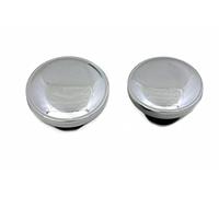 Chrome OEM Style Vented & Non-Vented Dual Gas Caps Set for 1982-1999 Harley Softail Fat Bob with Split 2-Piece Gas Tanks - SOLD AS A SET - Left and Right Hand Thread - Replaces HD# 61272-92A