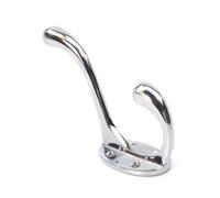 Chrome On Solid Brass Hat & Coat Hook - 100mm / 4.0"