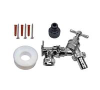 Chrome Outside Tap Kit with Wall Plate Elbow
