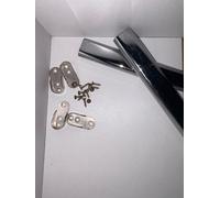 Chrome Oval Wardrobe Hanging Rail Pack Of 2 X 60Cm Lengths Inc Supports Free Delivery