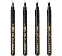 Chrome Paint Markers - Shiny Paint Applicators 11.2 g, Multi- Painting Pens, Art Supplies, Gold Silver Bronze Coating, Creative Tools, Restoration Equipment, Stone Mirror Model Constructions