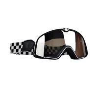 Chrome Pilots - Vintage Motorcycle Goggles for Wind Protection | Padded Frames with Tinted Lenses & Elastic Straps for Motocross, Racing, Skiing and Cruising