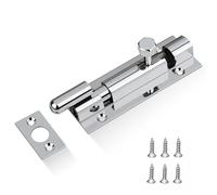 Chrome Plated 75mm x 25mm Necked Barrel Bolt 4002