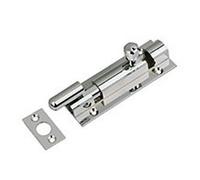 Chrome Plated 75mm x 25mm Necked Barrel Bolt 4002