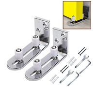 Chrome Plated Barn Door Floor Guide Roller， 2-Pack Zinc Alloy Bottom Mount Kit - Stabilises & Aligns Heavy Sliding Doors Up to 75mm Thick