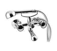 Chrome Plated Bath Filler + Shower Mixer, Wall Mounted, Fittings Included
