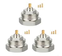 Chrome-Plated Brass Adapter for Oventrop-Style M30×1.0 Valves to Fit M30×1.5 Thermostatic Heads, 37×30×26 mm