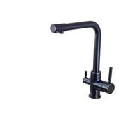 Chrome Plated Brass Deck Mounted Double Handle hot and Cold Water Faucet-(Black Bronze)