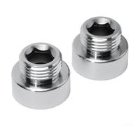 Chrome Plated Brass Shower, Hose Adapter Connector, 3/4 Inch Female to 1/2 Inch Male, For BSP Thread Shower Head Converter, Fitting Bathroom Plumbing Accessory(2pc)