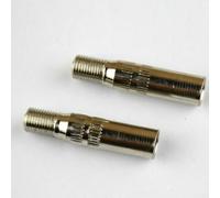 Chrome-Plated Brass Tire Valve Stem Extension Adapter with Cap, 2-Pack for Car, Motorcycle & Wheels, 39mm Length, 60 PSI Rated, Screw-On Type