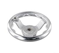 Chrome Plated Cast Iron 3-Spoke Machinery Handwheel for Machine Tools, Lathes, CNC, Woodworking Equipment, and Industrial Automation, Wear-Resistant Corrugated Inner Rim Design with Ha(5 Inch)