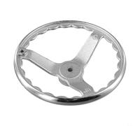 Chrome Plated Cast Iron 3-Spoke Machinery Handwheel for Machine Tools, Lathes, CNC, Woodworking Equipment, and Industrial Automation, Wear-Resistant Corrugated Inner Rim Design with Ha(10 Inch)
