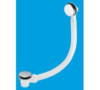 McAlpine CBWF70CB Bath Clicker Waste and Overflow, Chrome and White