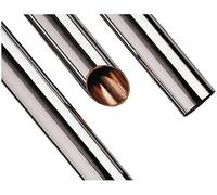 Chrome Plated Copper Tube 250mm 15mm Solid Pipe Radiator Tails ETC Pack 2