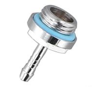 Chrome Plated G1/4 Barb Fitting for Computer Water Cooling Systems - Brass Two-Touch Hose Connector 9mm Outer Diameter Silver(4MM)