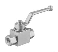 Chrome Plated Hydraulic Ball Valve with NPT Threaded Connection 2 Way Flow Control for High Pressure Systems (NPT3/8)
