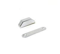 Chrome Plated Magnetic Catch for Providing Secure Closure and Easy Opening of Cupboard and Wardrobe Doors - 43mm x 13.5mm x 13mm