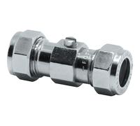 Chrome Plated Service Valve 15mm, Diameter 15mm, 1 in Pack