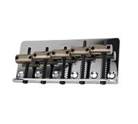 Chrome Plated Silver Bass Bridge 4 String Instrument Specific Includes Brass Saddles Professional Guitar Bridge(WOB51-T)