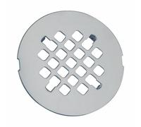 Chrome Plated Snap-in Shower Drain Cover Replacement, Welsan Stainless Steel 4-1/4" OD Round Shower Strainer Grid Easy to Install