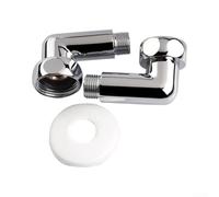 Chrome Plated Swivel Elbow Joint For Heated Towel Racks Made From Thickened Copper With Smooth Rotation And Burr Free Edges For Easy Installation In Modern Bathrooms Silver Finish(M1/2)