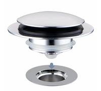 Chrome Plated Universal Tub Dain Stopper, Hidrop Pop Up Bath Drain Tip Toe Bathtub Drain Stopper,Conversion Kit Assembly, Replaces Lift and Turn, Tip-Toe and Trip Lever drains for Tub, EZ Install