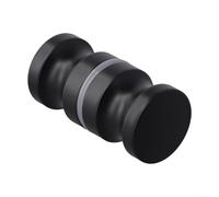 Chrome Plated Zinc Alloy Single Hole Handle for Glass Doors Compatible with 6mm to 18mm Thickness in Modern Interiors (Black)