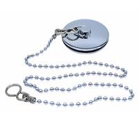 Chrome Plug And Chain for Sink Basins, Kitchens, Baths (1 3/4 Inch / 45mm)